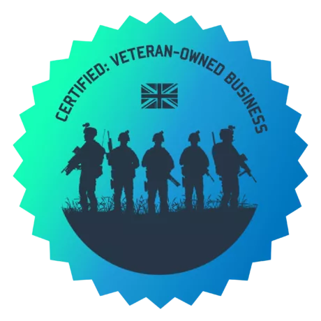Logo for certified veteran owned business.